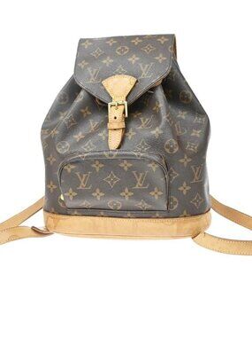 LOUIS VUITTON Montsouris MM Backpack Bag Monogram Leather Brown M51136 90KD957
